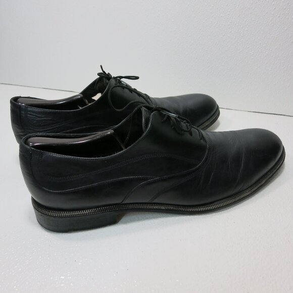 Emporio Armani Leather Dress Oxfords Derby Footwear Men's Shoes Italy Sz 46 - Picture 4 of 9